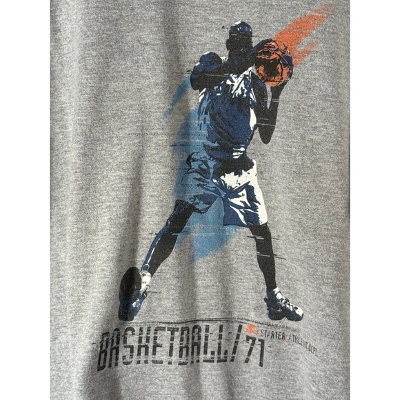 Starter Vintage 90s Basketball 71 Spell Out Logo Shirt Long‎ Sleeve Medium M - Picture 4 of 9